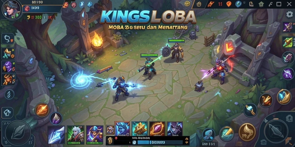 Tampilan aksi pertempuran seru dalam KINGSLOT.